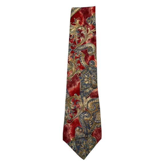 Van Heusen Vintage 100% Silk Dress Tie Paisley Floral Pattern 57" 3.75"‎ - Picture 4 of 11